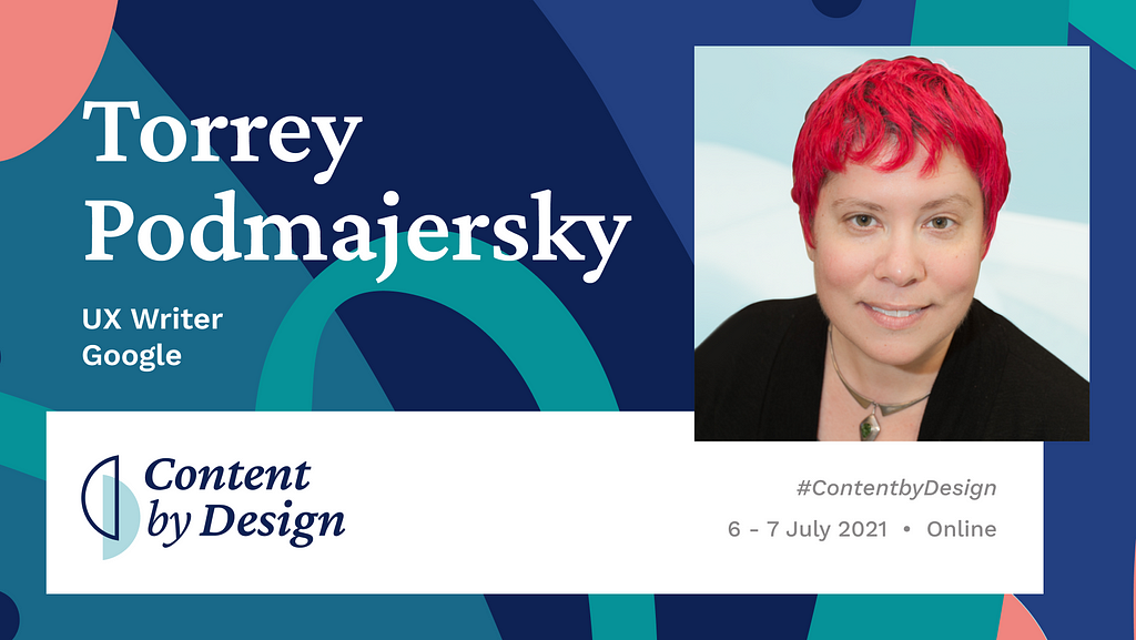 tORREY IS A ux WRITER AT gOOGLE AND HAS SHORT PINK HAIR
