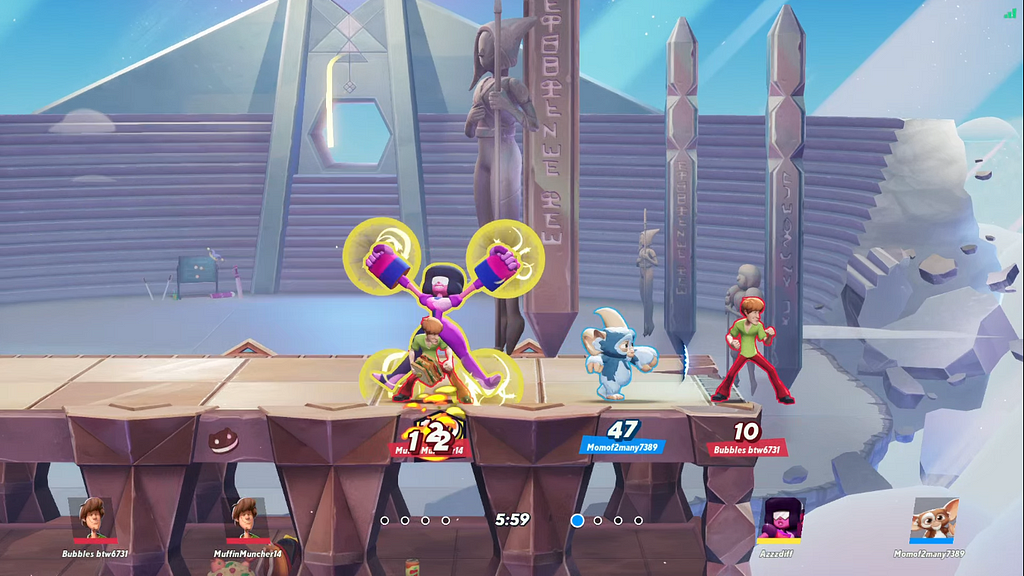 Garnet and Gizmo vs. double Shaggy. What a world.