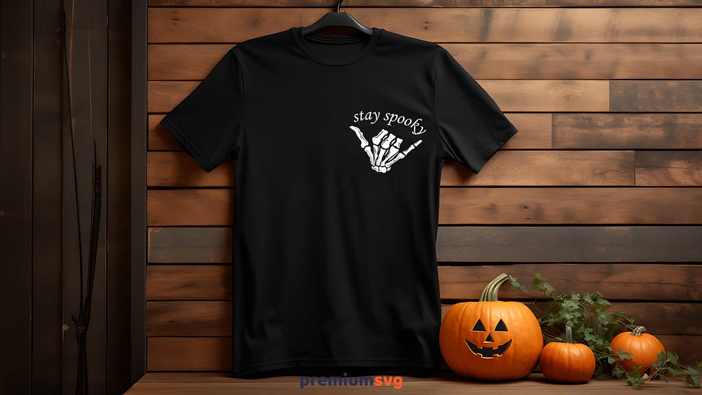 Stay Spooky SVG Design on Halloween Shirt