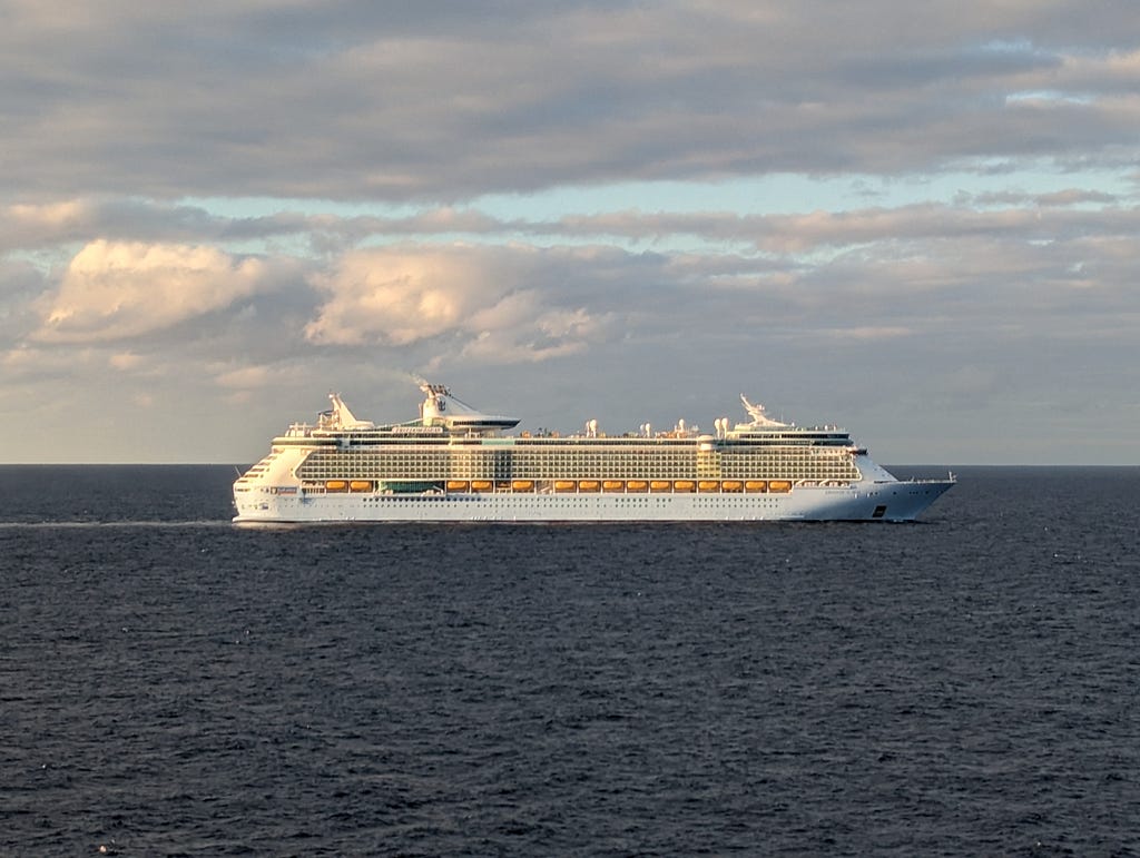 cruise ship sailing on the ocean