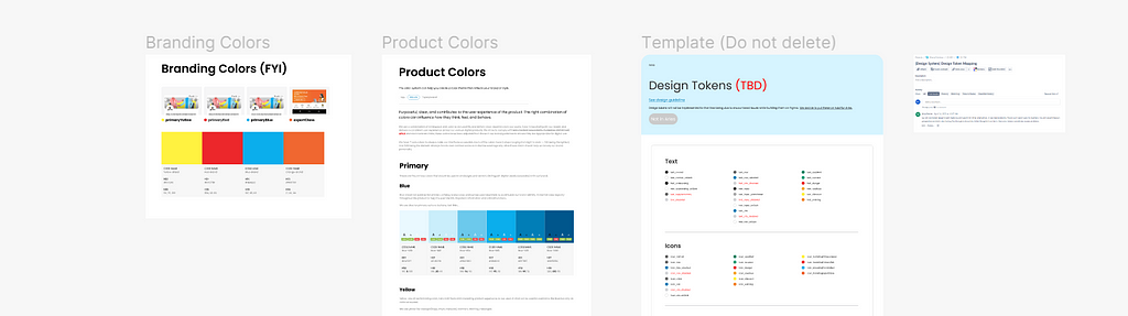 A screenshot of color tokens from Glints Design System