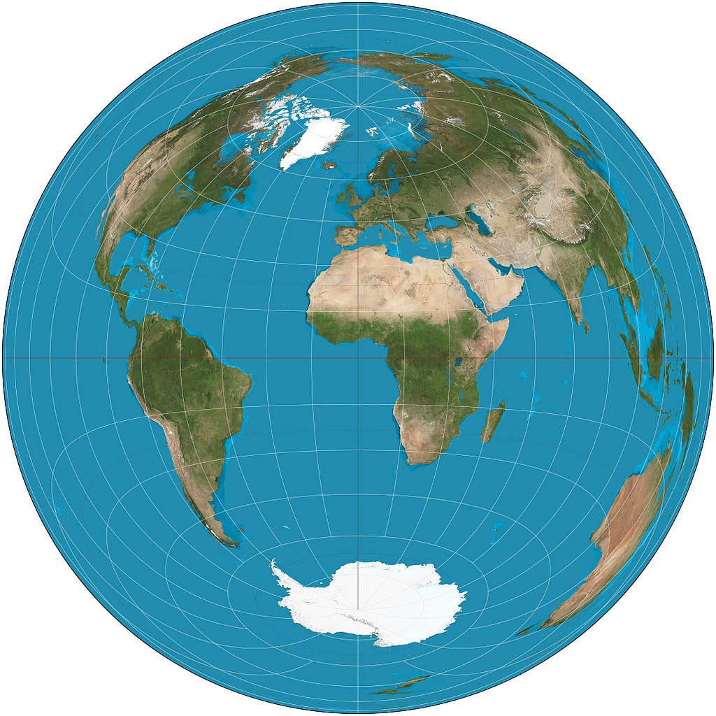 Lambert azimuthal equal-area projection, sourced from Wikipedia