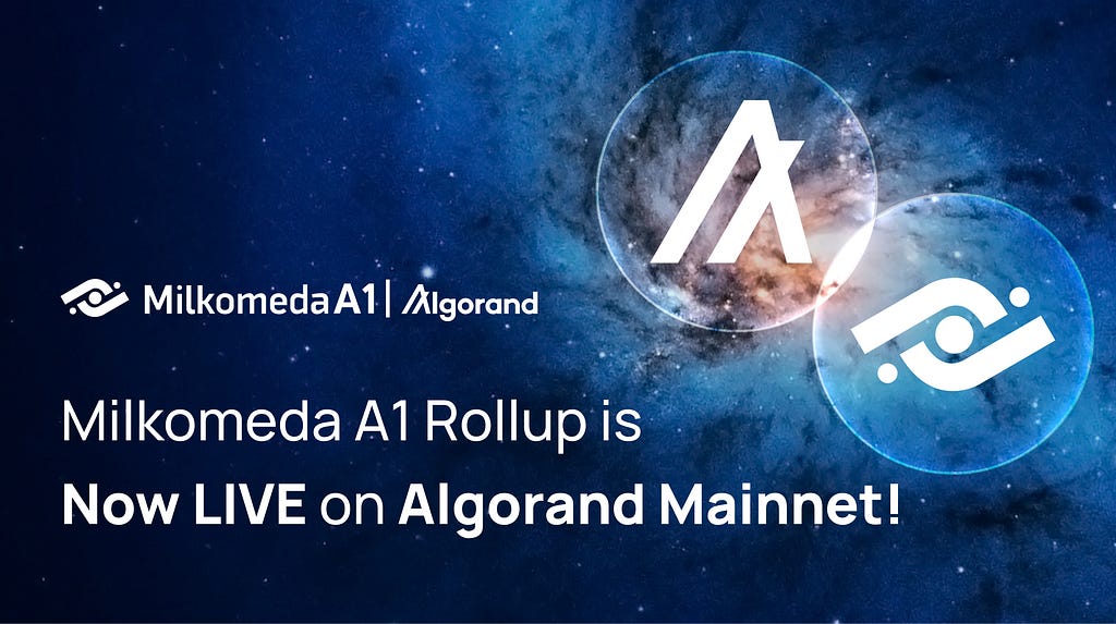 The Milkomeda A1 Rollup is Now LIVE on Algorand Mainnet!
