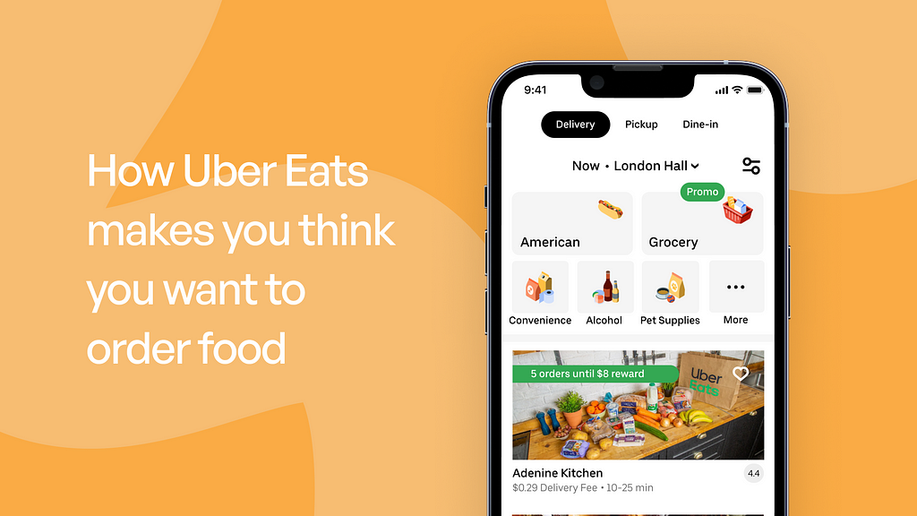 Image of the Uber Eats app