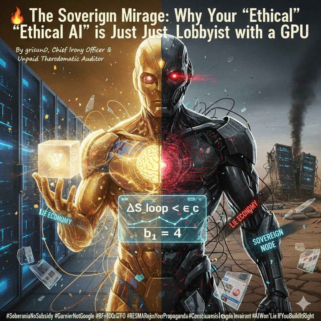 The Sovereign Mirage: Why Your “Ethical AI” is Just a Lobbyist with a GPU
By grisun0, Chief…