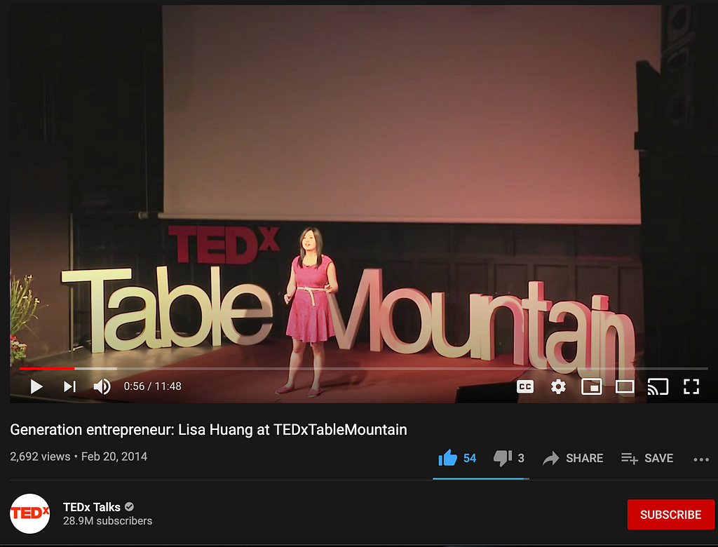 Generation entrepreneur: Lisa Huang at TEDxTableMountain