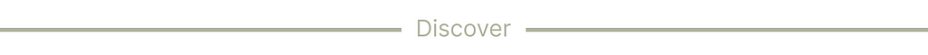 On a white background, there is an image displaying a title of a section called “Discover”