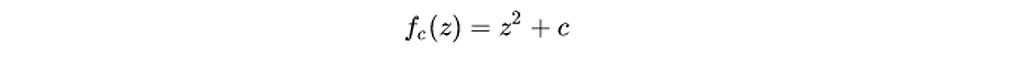 formula written in black text: f_c(z) = z² + c