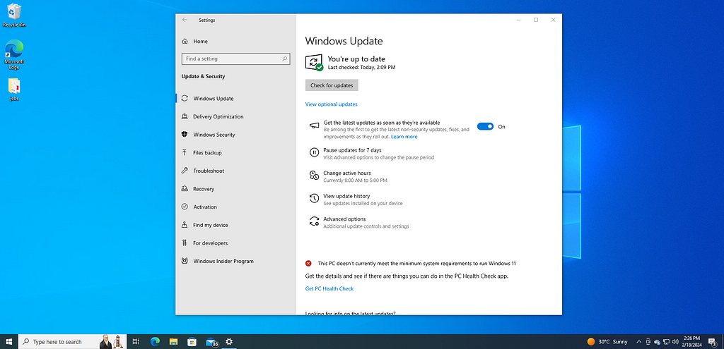 Method 1: Install KB5034763 via Windows Update