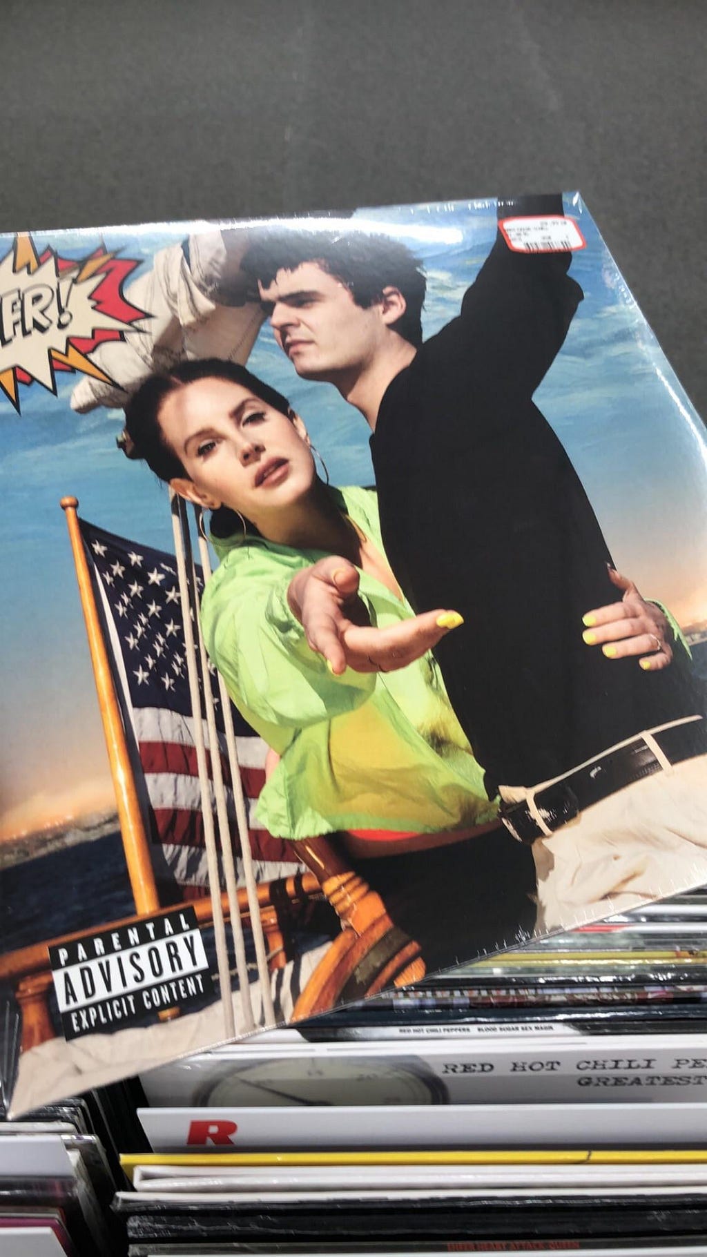 The physical, vinyl cover of Lana Del Rey’s “Norman F******g Rockwell!”