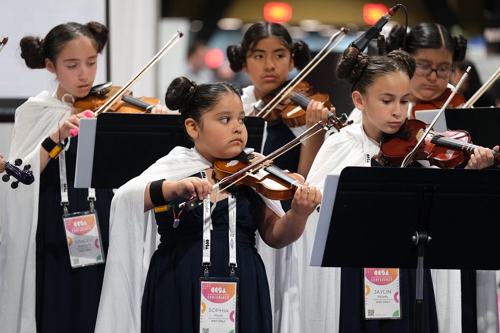 Student Violinists from Pacoima Charter School Perform at the CCSA Conference on March 20, 2024