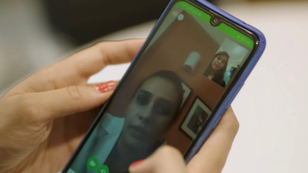 A doctor from social enterprise Sehat Kahani conducts a virtual visit in Pakistan during the COVID lockdown.