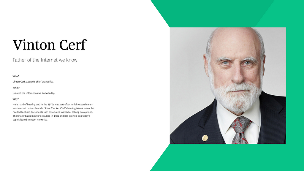 Vinton Cerf, the father of the internet we know