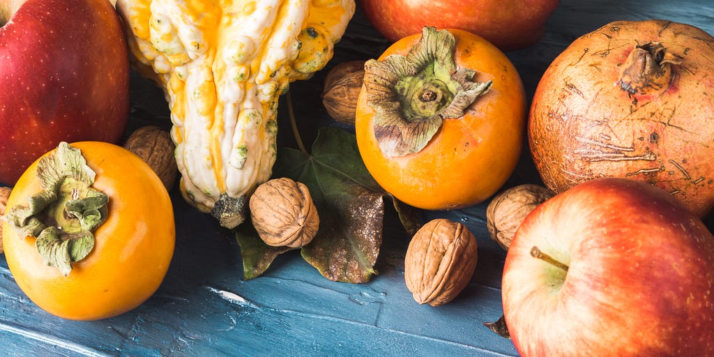 Frutas y verduras de otoño y su aporte nutrimental