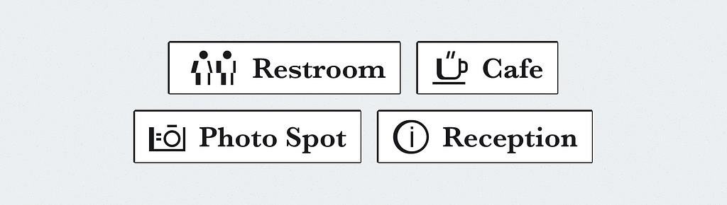 retro fonts with matching icons