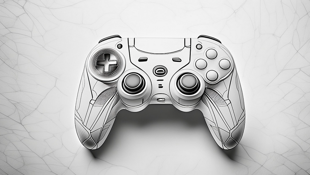 An AI-generated image of a non-existent gaming controller