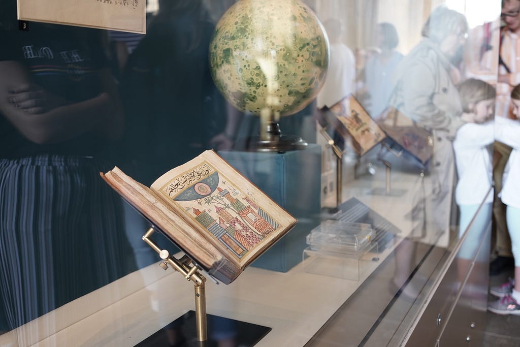 Detail of We Look to the Moon exhibition at Oxford University’s Bodleian Library