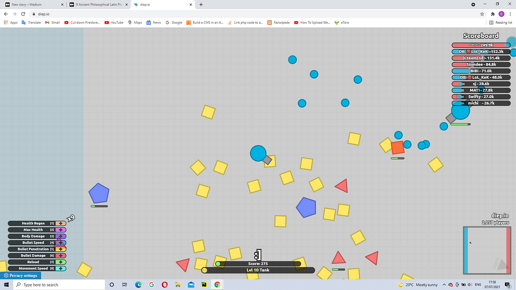 Diep.io- the epitome of consistency, usability and correct UX