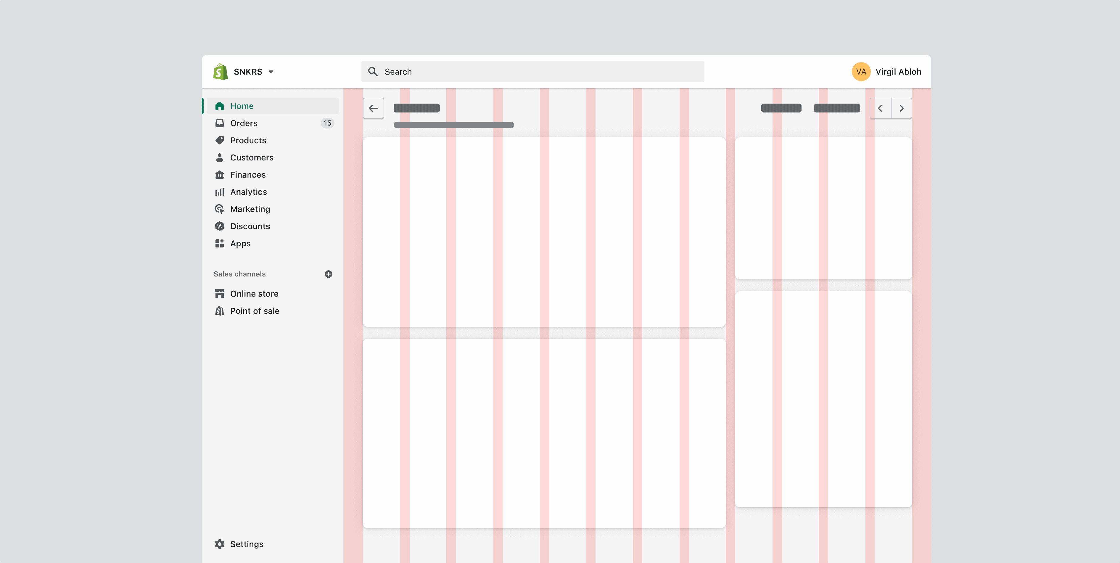 Column grid adapting to different breakpoints.