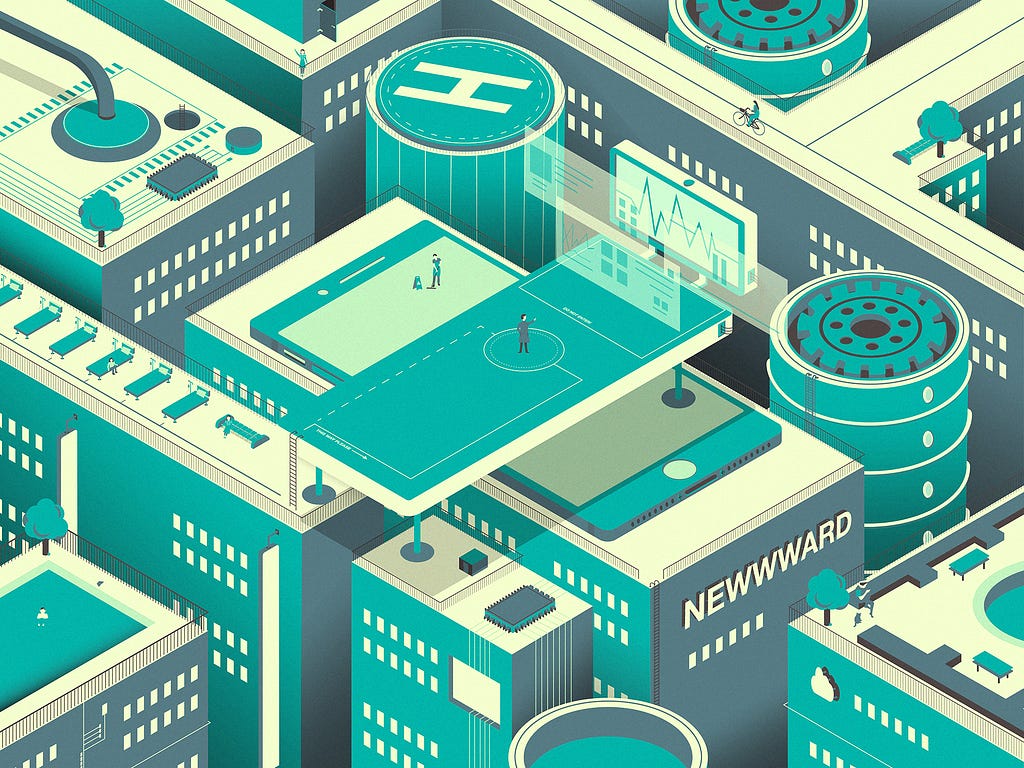 Newwward concept design — futuristic hospital environment