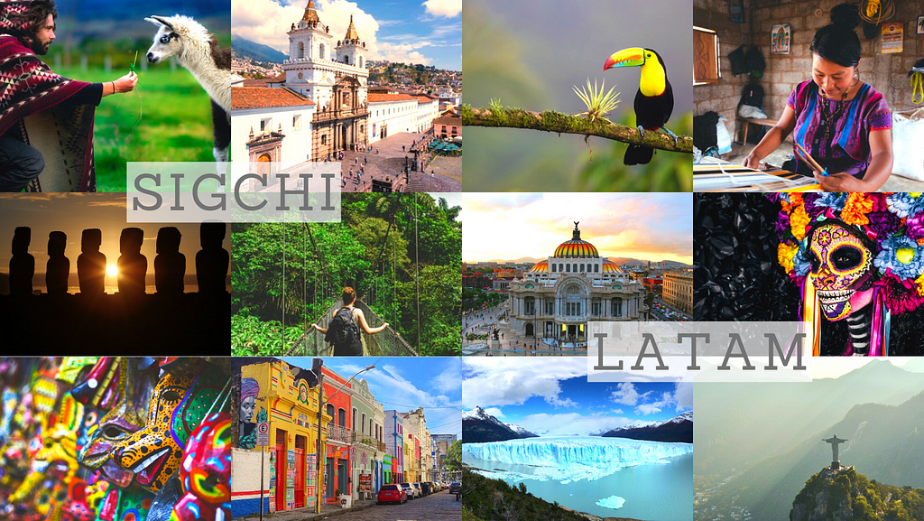 A collage of images of Latin America (all images from Unsplash).