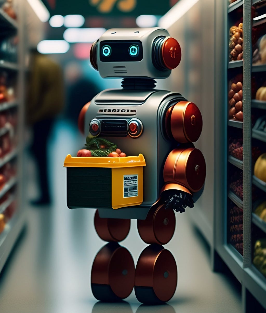 Robot shopping on Walmart