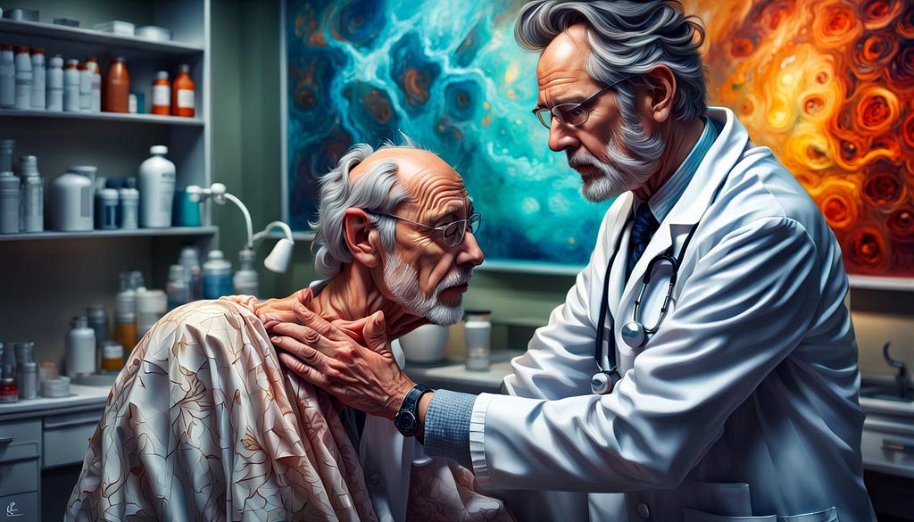 Doctor examining patient