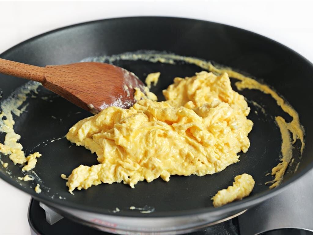 Cook Soft Scrambled Eggs on Medium-Low Heat