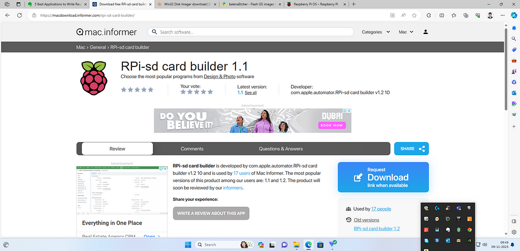 RPi-sd card Builder Download Page