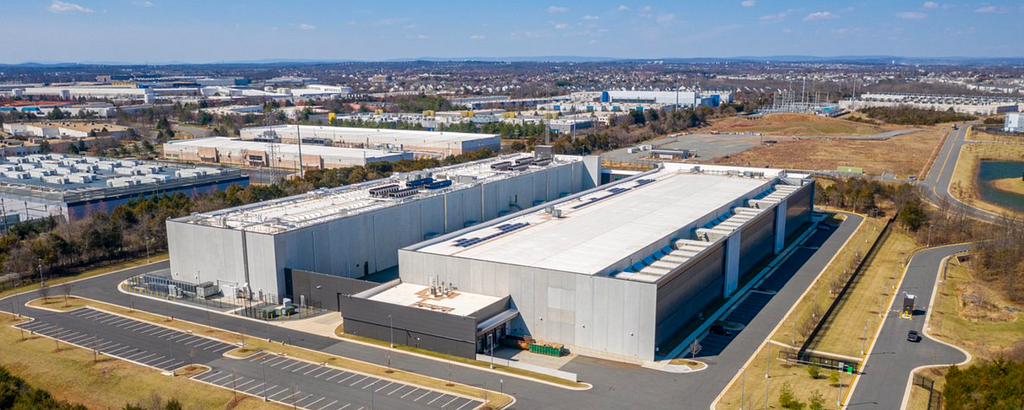 A noisy, smelly, power-hungry data center in Northern Virginia.