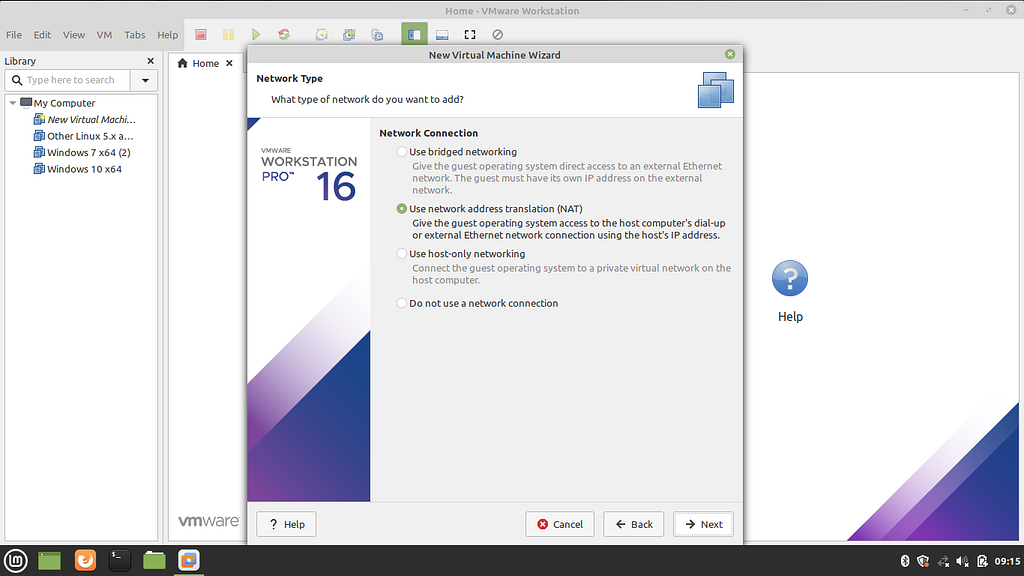 Choose the Network Configuration