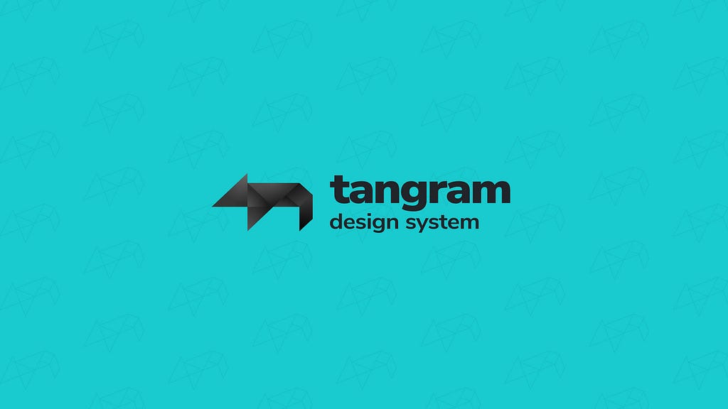 Logo do Tangram Design System: Uma representação de capivara, montada com as peças do jogo de quebra cabeça chamado tangram, jogo que deu origem ao nome do Design System.