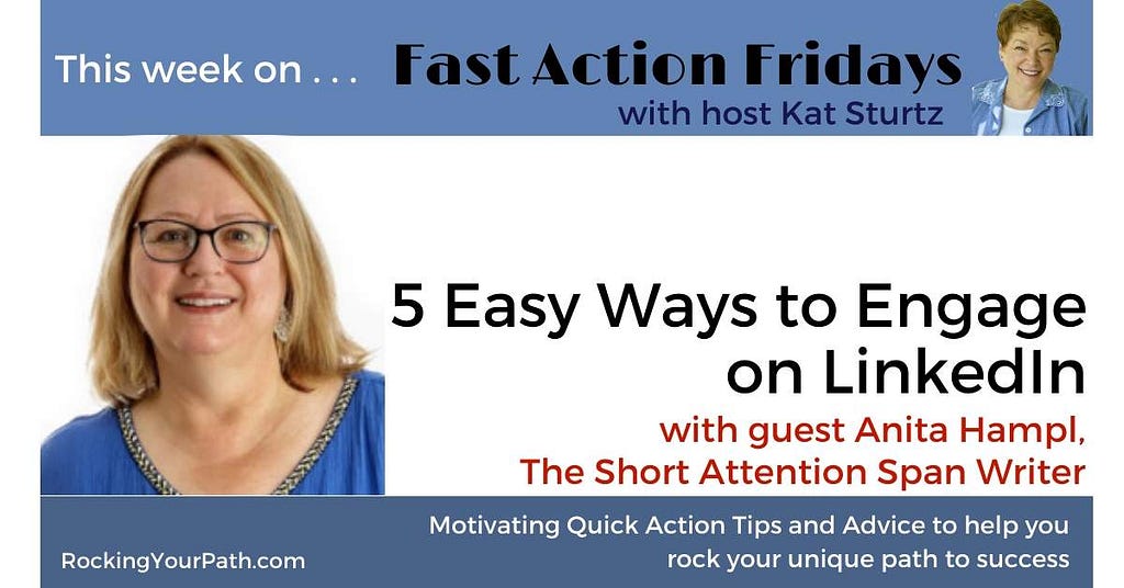 Fast Action Fridays interview Anita Hampl and host Kat Sturtz