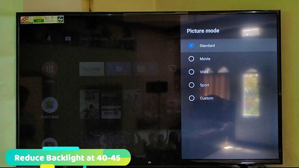 best custom display and sound settings for mi tv