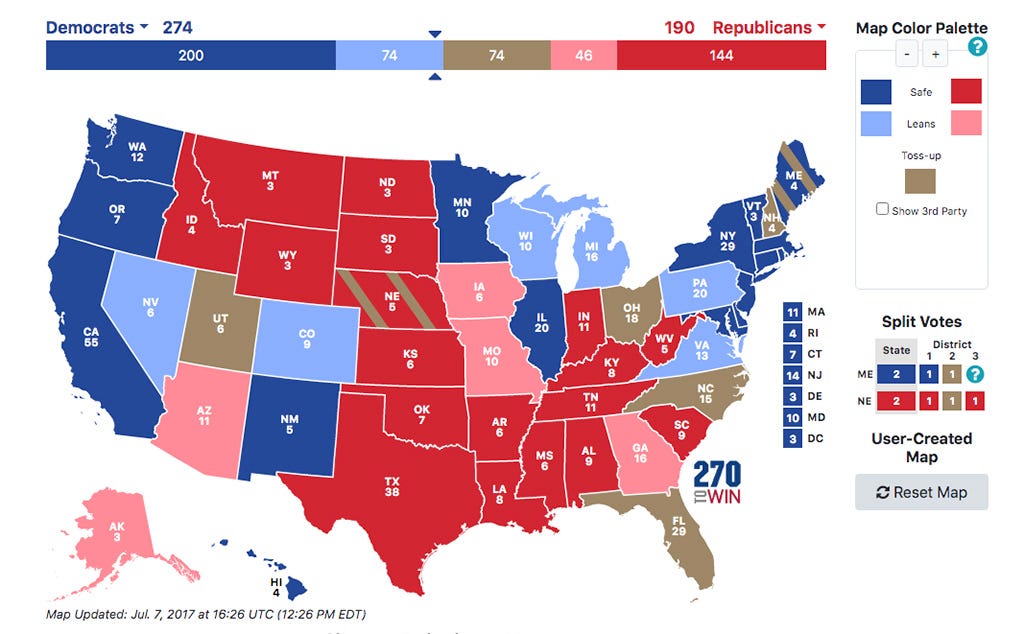Associated Press Electoral Map Analysis