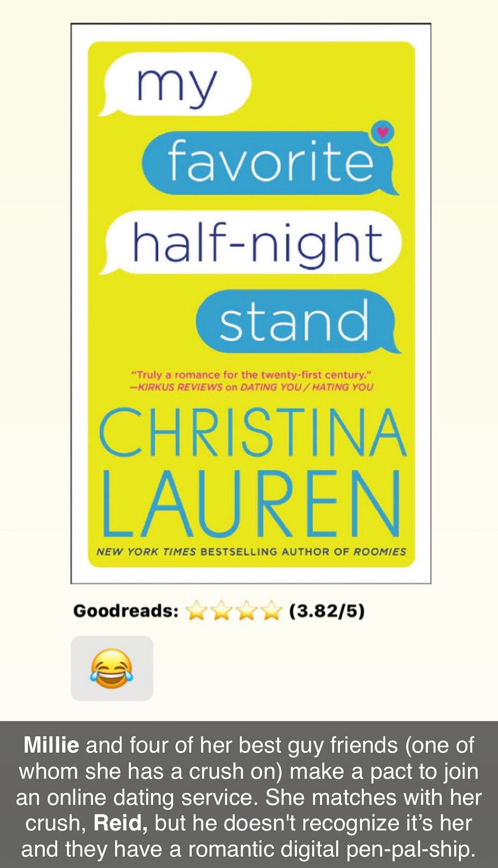 My Favorite Half-Night Stand book review