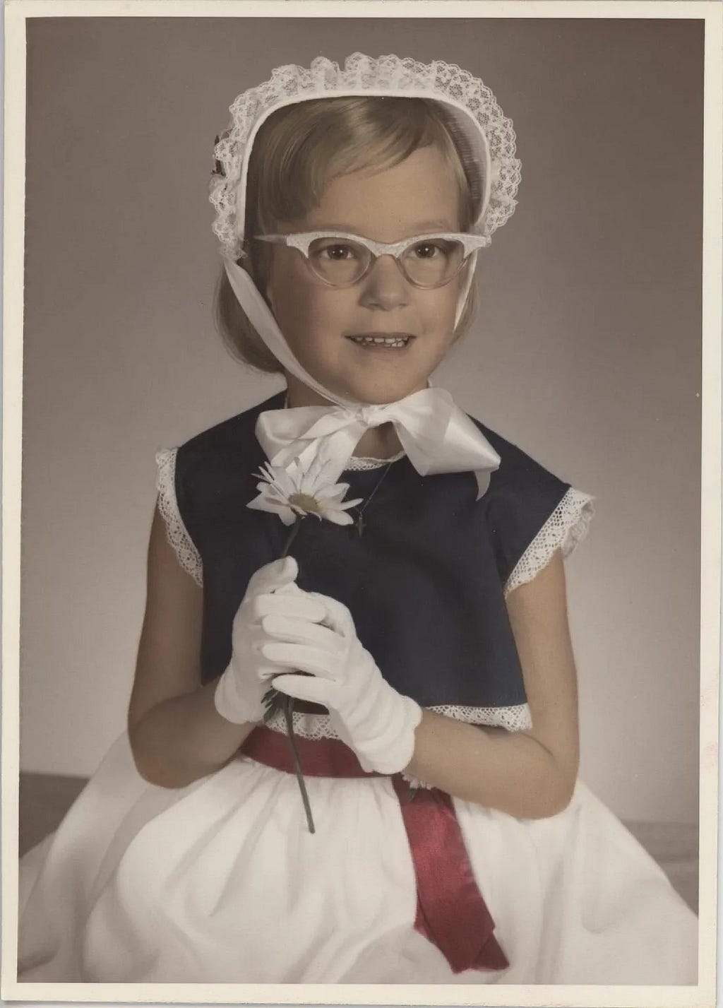 The author in her Easter best, 1964