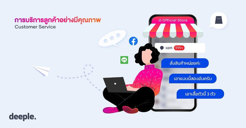 deeple AI Chatbot, เทคนิคการขาย, เพิ่มยอดขาย, ขายออนไลน์