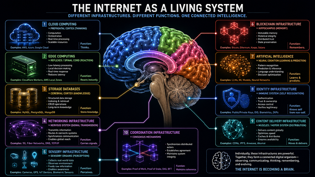 The Internet is a brain