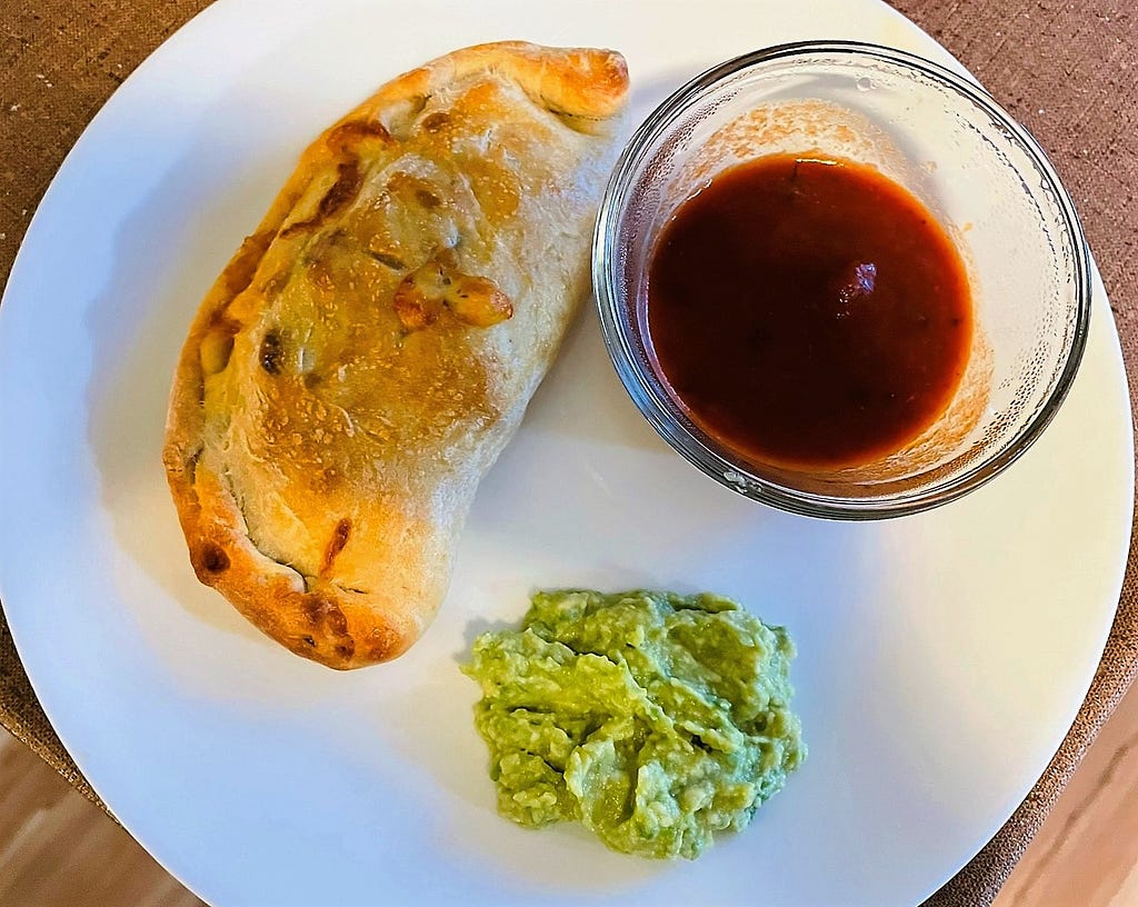 A healthy version of Calzone meal