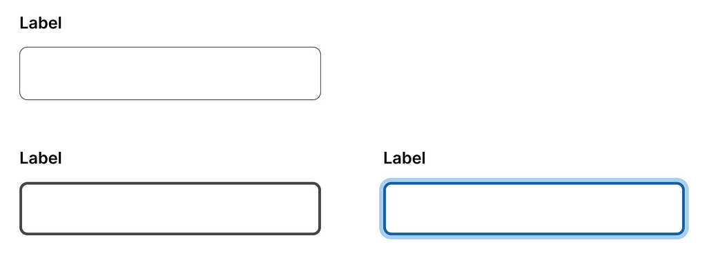 An example where the border of a text input is made thicker and darker