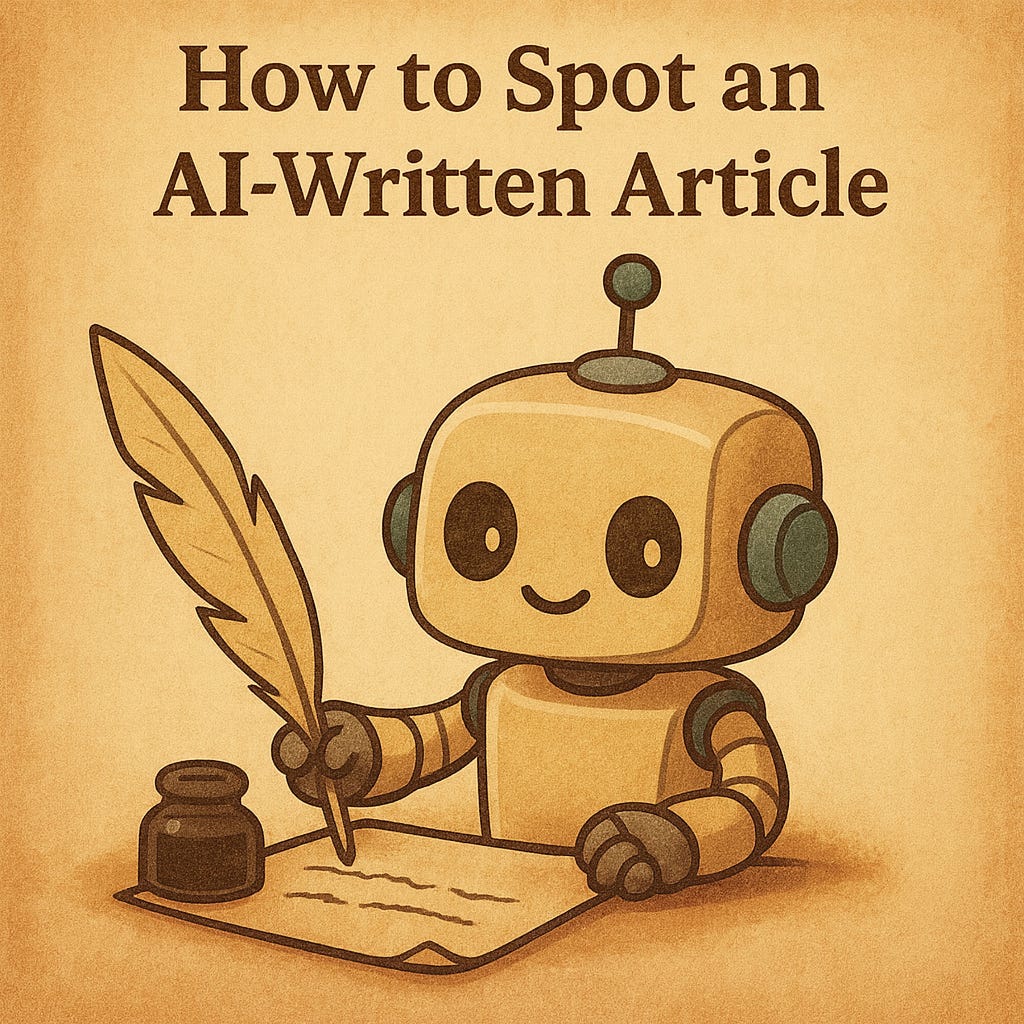 How to Spot an AI-Written Article (and Why You’ll Know This One Isn’t… or will you )