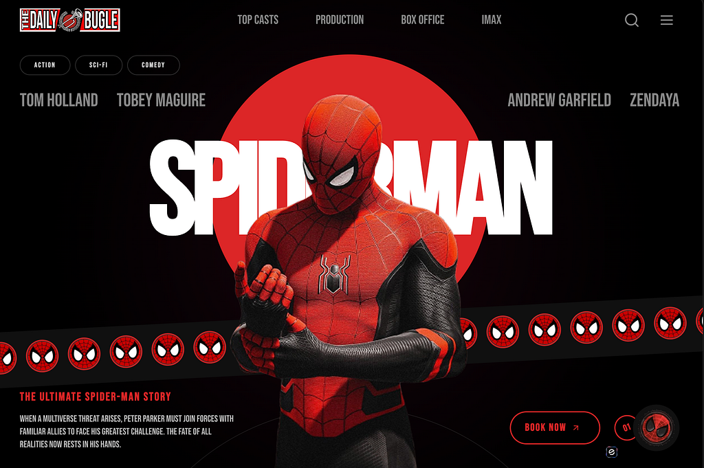 Emergent sample landing page result