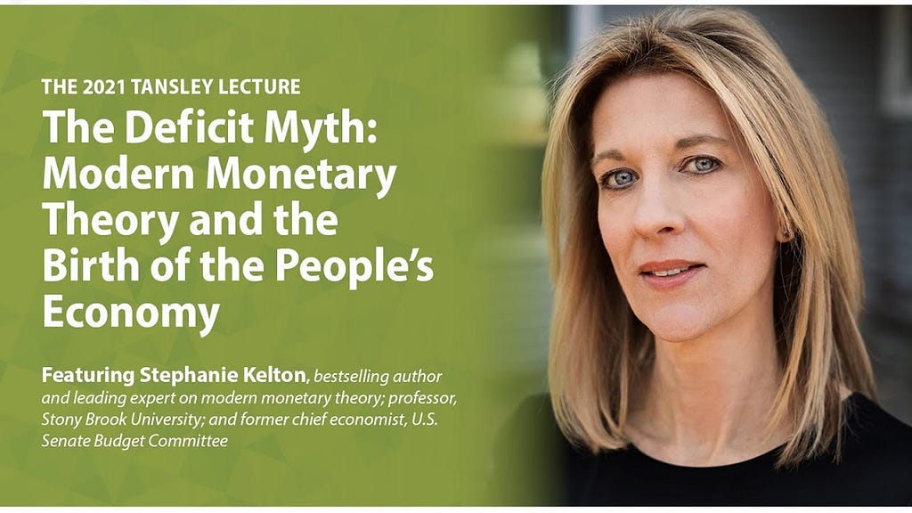 The Deficit Myth: Modern Monetary Theory and the Birth of the People’s Economy. Head shot picture of the author, Dr. Stephanie Kelton