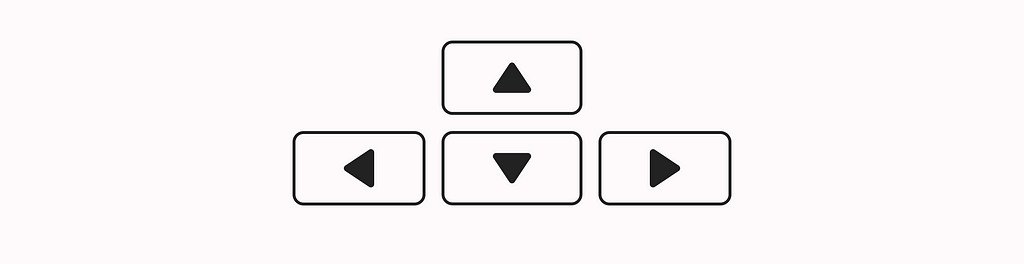 Left, right, top and bottom arrow keys