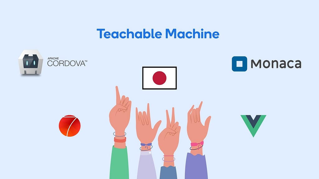 Create a simple Sign Language Recognition App using Teachable Machine, Monaca, Vue.js, Cordova and Framework7