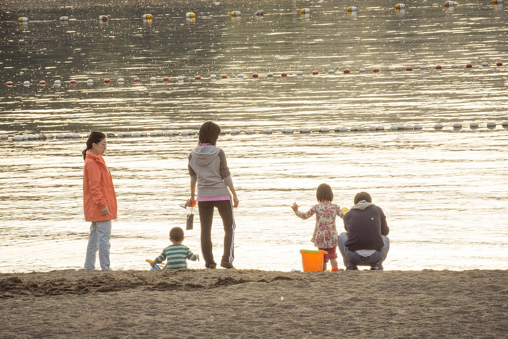 Photo of children playing on the beach