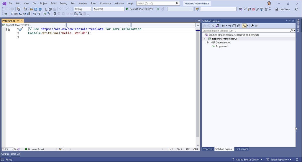 A .NET console app.