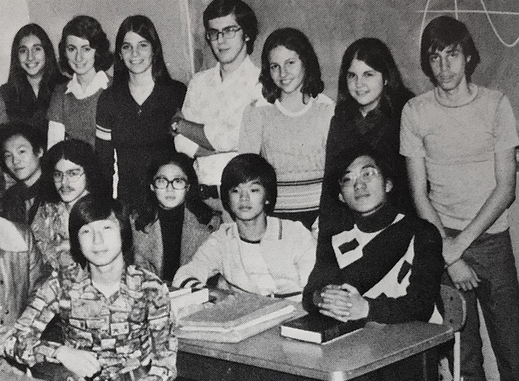 High school math team with Byung Choi (forefront) and author (top right). Source: LICHS yearbook.