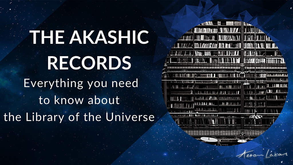 Aeron Lazar: Everything you need to know about the Akashic Records, picture of a library, Aeron Lazar’s signature